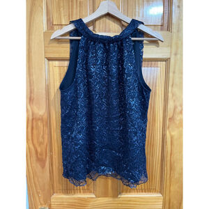 New with Tag J.Crew Blue Metallic HolidayJacquard Peplum Sleeveless Blouse